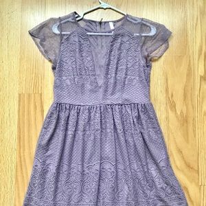 Lavender Lace Summer Dress